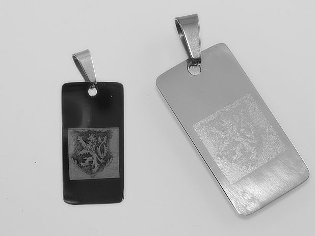 SteelArt.Přívěsek z chirugické oceli Destička No.01.Ocpriv201801