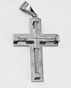 Přívěsek z chirurgické oceli Kříž no. 019