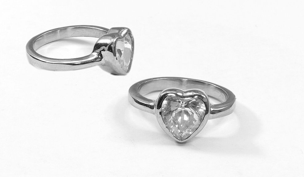 RiverSperky. Dámský romantický prsten z chirurgické oceli, Srdíčko 2. Ocprst202003