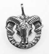 Přívěsek chirurgická ocel, Beraní hlava a symbol Valknut