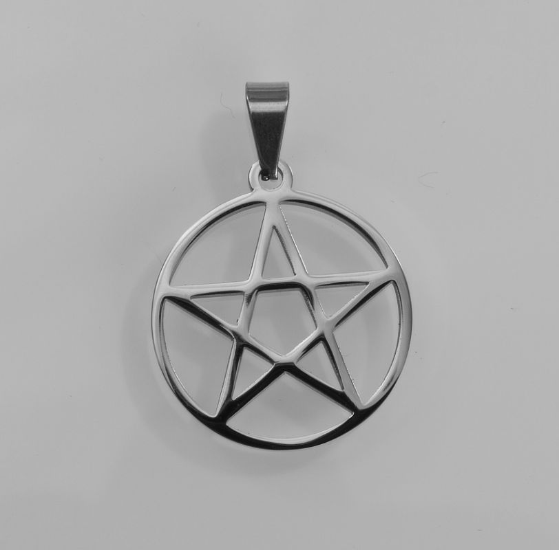 Přívěsek z chirurgické oceli Pentagram n.09