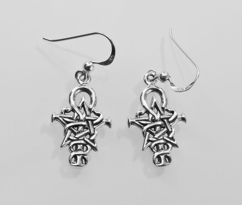 Stříbrné náušnice Pentagram Oberona Zella