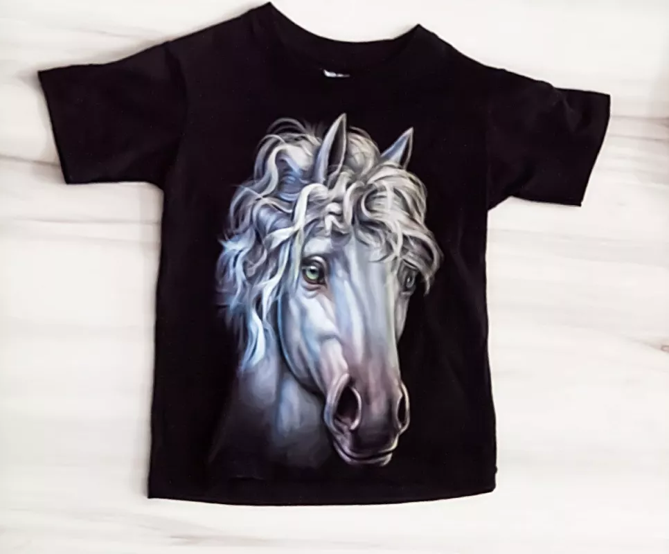 Dětská tričko s potiskem, motiv hlava Koně HERO BUFF