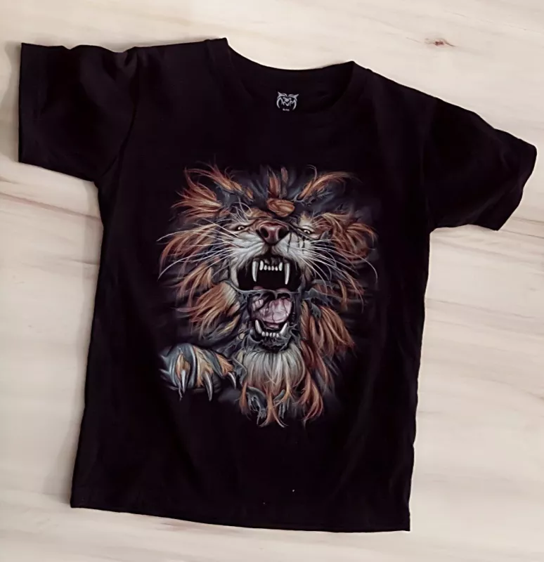 Dětské tričko s motorkářským motivem Lva HERO BUFF