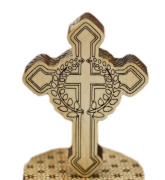2. 1. Dřevěná dekorace na stůl, Křesťanský Kříž
