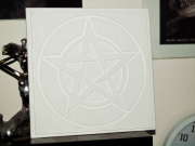 2. Dřevěná dekorace ve stylu Art, Pentagram