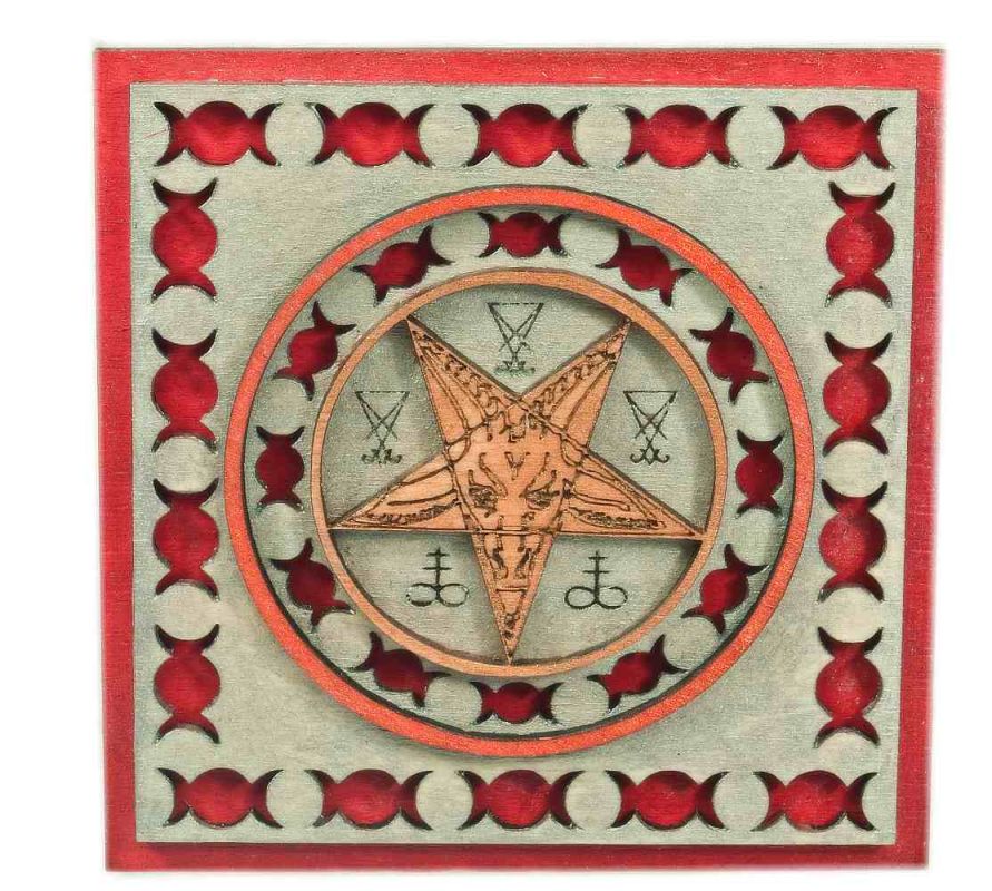 Dřevěná nástěnná dekorace, Obrácený Pentagram