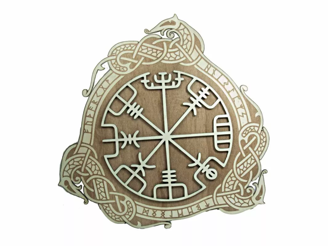 Mystická dekorace Vegvisír River Laser Design