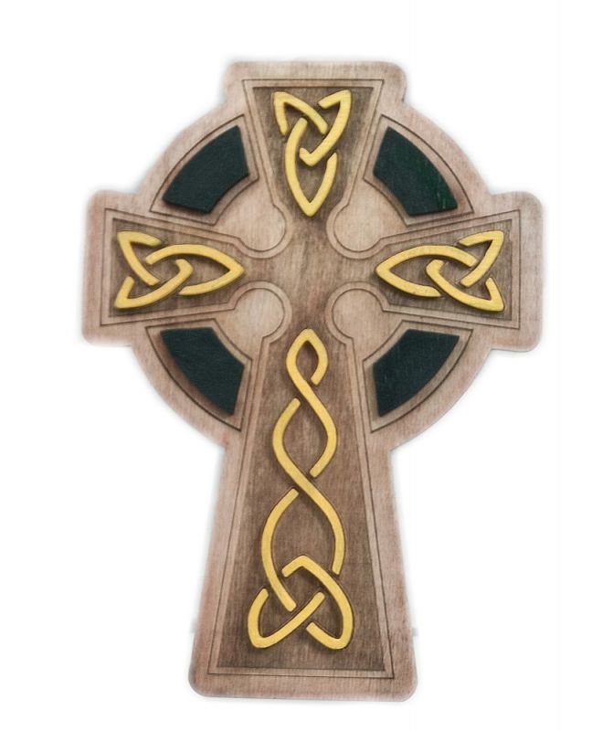 Dřevěná nástěnná plastika, Keltský kříž