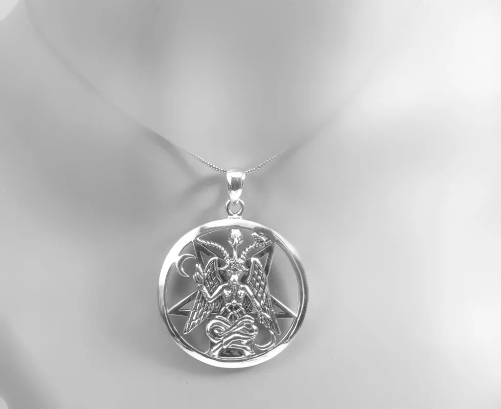 Stříbrný přívěsek Pentagram - Bafomet