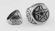 Ocelový prsten, Pentagram.  OCPRST21007