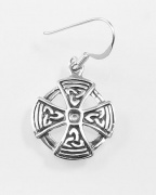 Stříbrná náušnice Keltský kříž I.