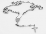 Řetízek z chirugické oceli, náboženský motiv Růženec RiverSperky 2. Řetízek, růžene. SteelArt316L.Ocelový řetízek, růženec OCRET240106