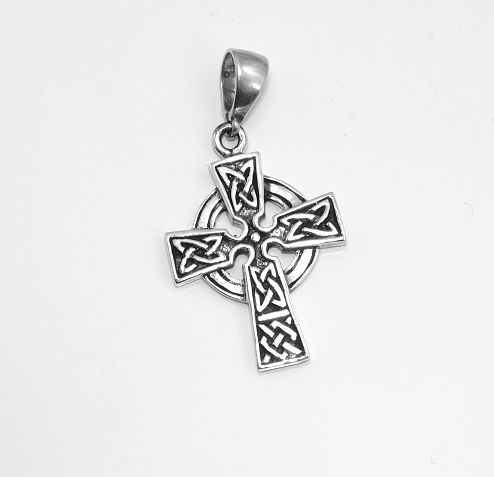 Stříbrný přívěsek Keltský kříž No.015